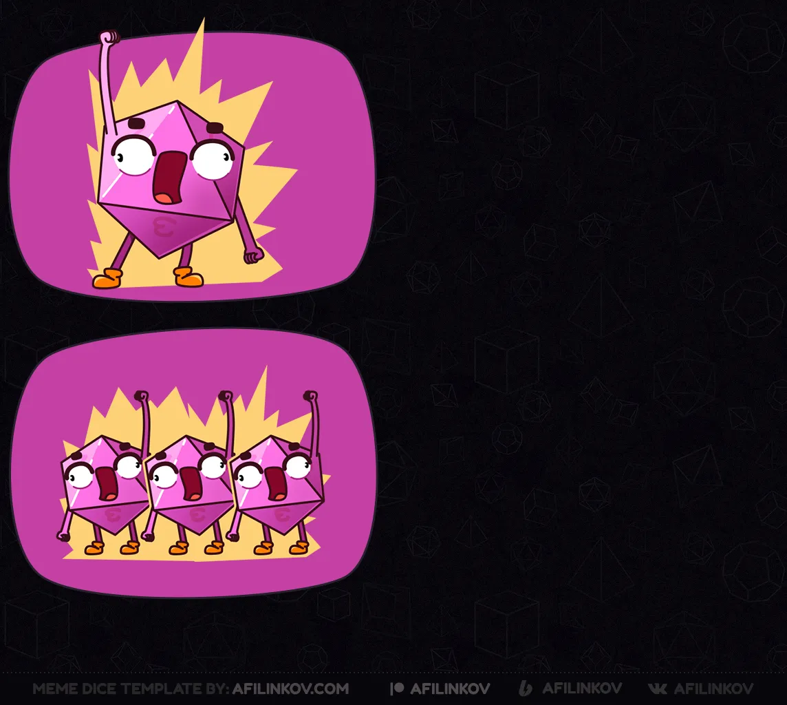 d8, all the things, who we are, steps, yelling, chaos, panic, dnd meme