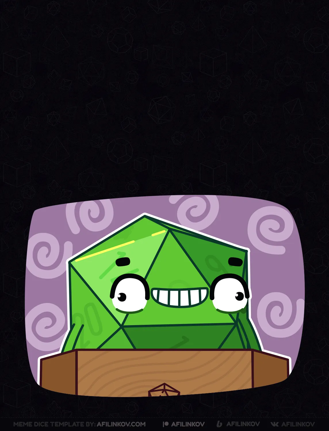 d20, dungeon master, smiling, dumb, screen, silly DM, chaotic energy, dnd meme