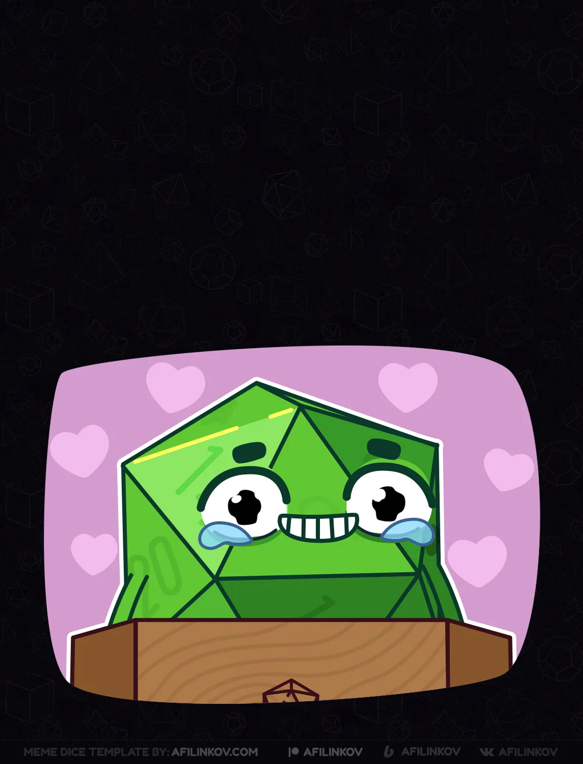 d20, dungeon master, smiling, crying, screen, emotional DM, bittersweet moment, dnd meme