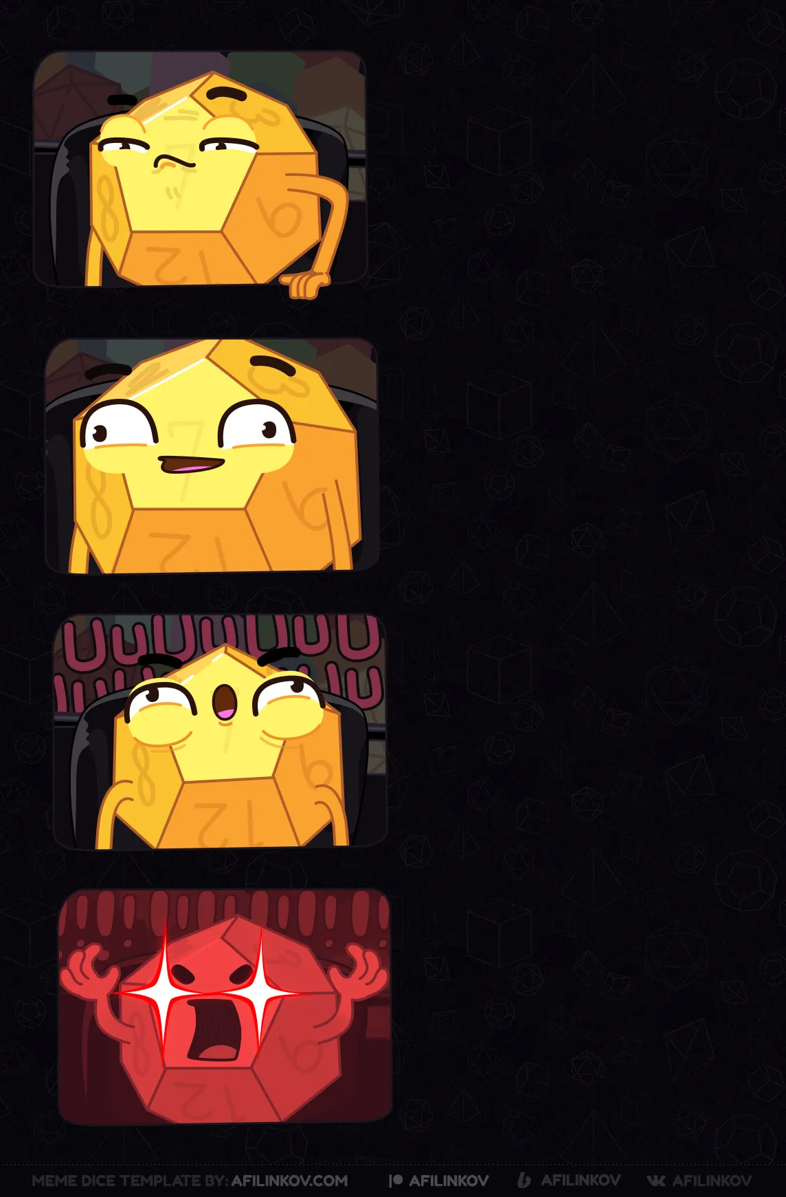 d12, Vince McMahon, wrestling, stages, neutral face, surprise, jaw drop, meme escalation, dnd meme